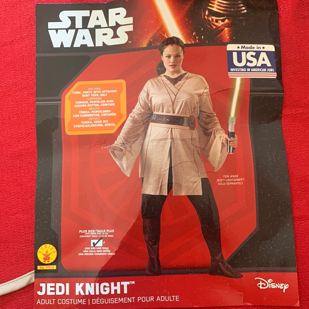 Women’s OS Jedi knight Halloween costume
